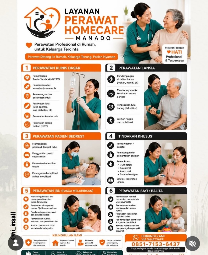 Brosur Resmi Layanan Perawat Homecare Manado